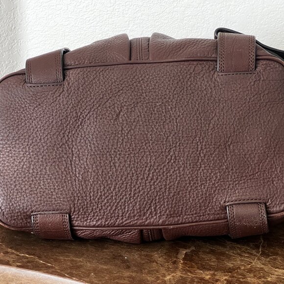 Michael Kors Harness Grab Bag Brown Handbag Purse Pebble Leather - Picture 3 of 13